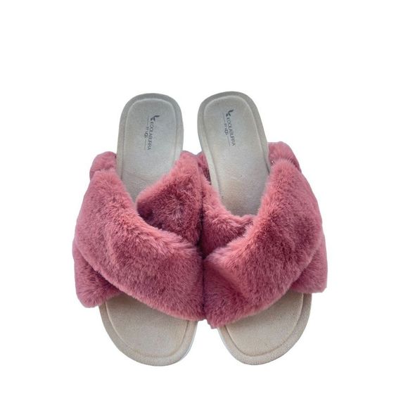 UGG Shoes - Koolaburra by UGG Pink Fuzz'n Slide Sandals Size 10